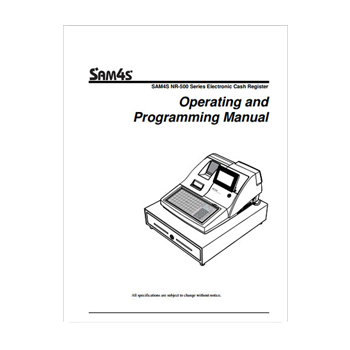 Sam4S NR-510R Cash Register Manual