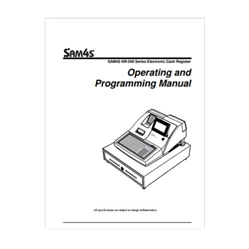 Sam4S NR-510F Cash Register Manual